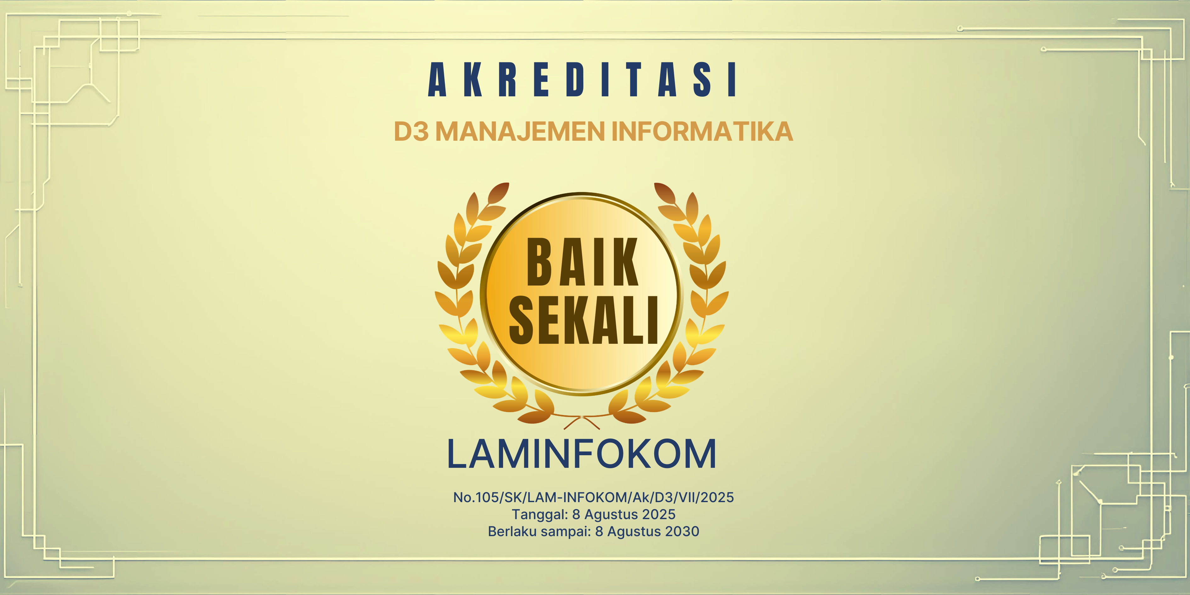 Sertifikat Akreditasi D3 Manajemen Informatika